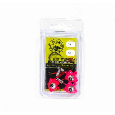 Tackle Tactics TT Big EyeZ Jig Head 3/8 oz 3/0 Roze Zilver EyeZ (5093)