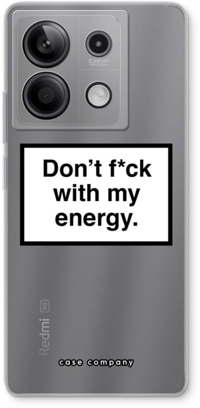 Case Company® - Hoesje geschikt voor Xiaomi Redmi Note 13 5G hoesje - My energy - Soft Cover Telefoonhoesje - Bescherming aan alle Kanten en Schermrand