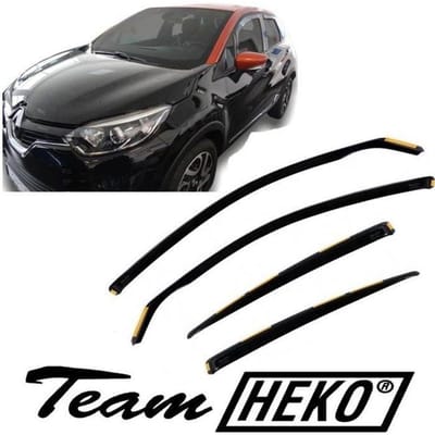 Déflecteurs d'air - J&J AUTOMOTIVE - Renault Captur 2013-2019 - Fumé - Acrylique renforcé - Installation facile