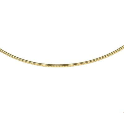 The Jewelry Collection Ketting Omega - Zilver verguld