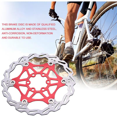 ZTTO 160mm 6 Bouten Mountainbike Zwevende Remschijf Remblok Fietsaccessoire (Rood) rood