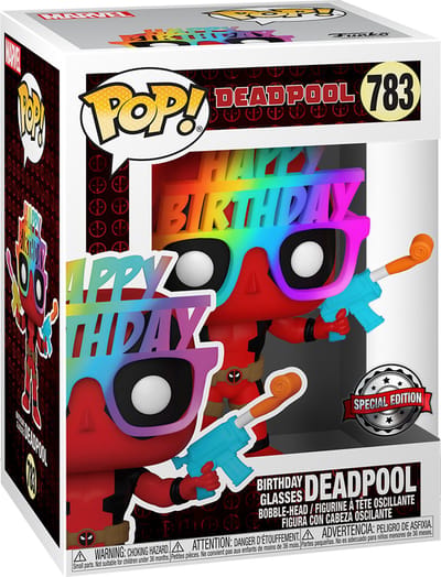 Deadpool 30th Birthday Glasses Deadpool vinylfiguur 783 Funko Pop! standaard