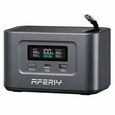 Nano100 Draagbare Energiecentrale-Draagbare Energiecentrale – 100W PD – LiFePO4 – LCD Scherm –99.2Wh/31000mAH – USB-A/USB-C - Solar - Voor Camping & Outdoor
