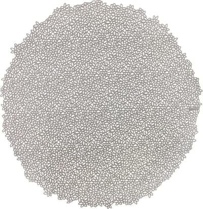 Placemat FLOWER, SET/6, dia 38cm, taupe
