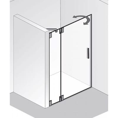 HSK K2 hinged door on side panel Door hinge left