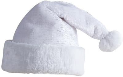 PTIT CLOWN - Witte kerstmuts voor volwassenen