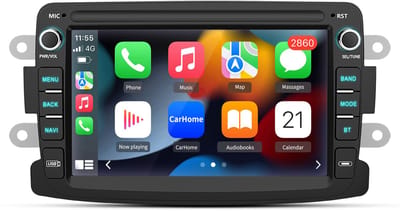 Hexinex Quad-Core autoradio Geschikt voor Renault Dacia - Draadloos CarPlay, Android Auto, Android 15, multimediaspeler, 1GB+32GB