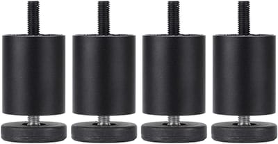Meubelpoten Set - Tafelpoten Bankpoten - Meubels Verhogen - Verstelbare Hoogte - 6cm - Zwart