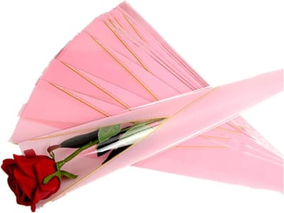 100 Stuks Bloemen Verpakking Zak - Roze Boeket voor Moederdag en Valentijnsdag