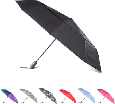 Opvouwbare Paraplu met Automatisch Openen en Winddichte Technologie voor Heren en Dames - Zwart 117 cm