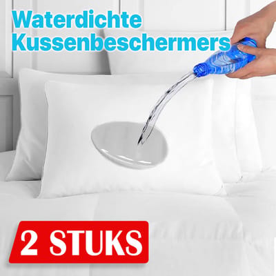 2x Kussenbeschermer Waterproof Wit - 60x70 - Antibacteriëel Kussenbeschermer - Waterdichte Kussen Beschermer - Vocht beschermend - Met rits - Incontinentie Kussenbeschermer - Waterdichte kussensloop