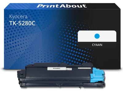 PrintAbout huismerk Toner TK-5280C Cyaan Geschikt voor Kyocera