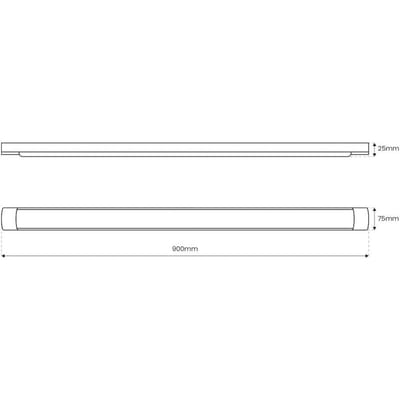 Milagro Lighting LED plafondlamp Batten, lengte 90 cm, aluminium, wit, 4.000 K