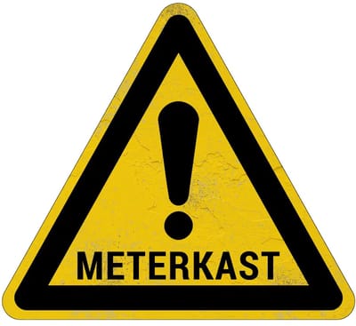 Meterkast waarschuwingsbord | Sign Again materiaal | 40 cm