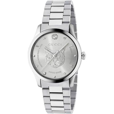 Gucci YA1264095 G-Timeless Zilveren Wijzerplaat Unisex horloge