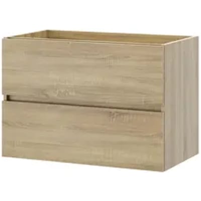 Tiger Wastafelonderkast Condo 80cm - Licht Eiken Mat - Met 2 Lades