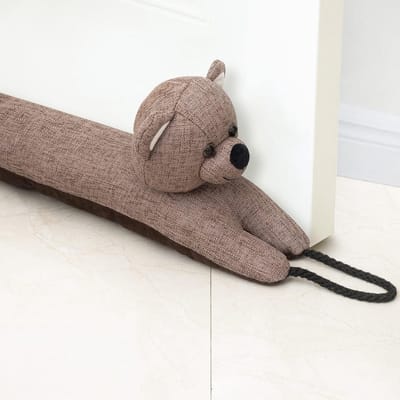 Tochtstopper Dier - Draaideurstopper Windvanger - Tocht Buiten Houden - Verzwaard Met Zandzakken - 91 cm - Beige