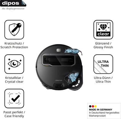 dipos – 2x Beschermfolie geschikt voor Roborock Saros Z70 | Krasbestendige & heldere Screenprotector Ultra-Thin