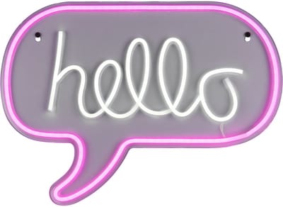 REALITY HELLO - Wandlamp - Transparant helder - incl. 1x SMD 5 W - Snoerschakelaar - Wandmontage - USB-C aansluiting