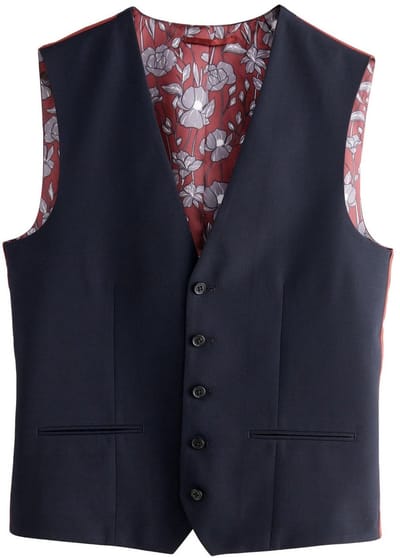 Next - Heren - Gilet met standaard pasvorm - Blauw