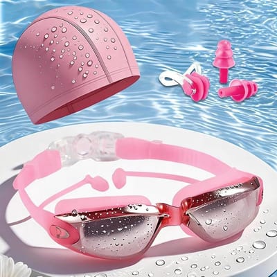 Zwemset 4-delig - Zwemaccessoires - Waterpret - Lekvrije pasvorm - Unisex - Roze
