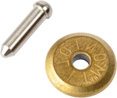 Tegelsnijder reservewiel - Snijwiel titanium - Tegels snijden - 12 mm dik - Incl. as - Zilverkleurig
