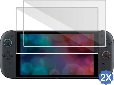 2x TechNow Screenprotector geschikt voor Nintendo Switch 2 Screenprotector - Gehard Glas - Rounded - Proteqt+