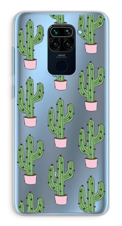 Case Company® - Hoesje geschikt voor Xiaomi Redmi Note 9 hoesje - Cactus Lover - Soft Cover Telefoonhoesje - Bescherming aan alle Kanten en Schermrand