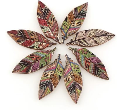 Winkrs | 25 Decoratieve Knopen Veer | Knopenmix voor scrapbooking, naaien, decoraties, etc | DIY