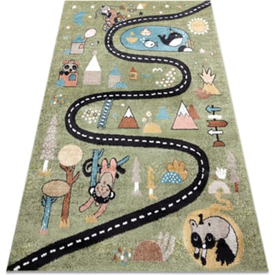 Kleden Rugsx Tapijt FUN Route voor kinderen, straat, dieren 240x330 cm