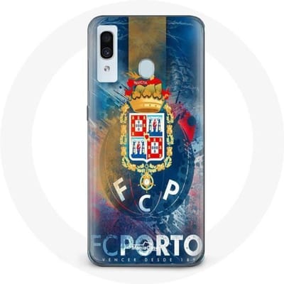 Coque - Maniacase - Samsung Galaxy A20 - Souple - Porto fond bleu - Protection décorative noir