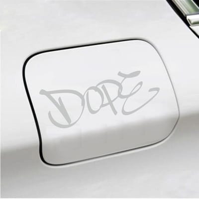 Bumpersticker - Dope - 7 X 18 - Licht Grijs
