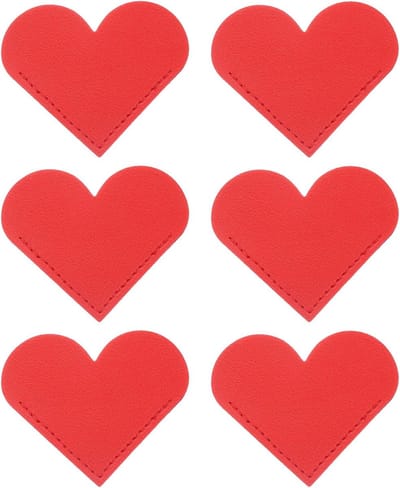 6 stuks leren hart-bladwijzers, hoeken, bladwijzers, bladwijzers, bladwijzers, schattige bladwijzers, bladwijzers, schattige bladwijzers, voor mannen en vrouwen, leraren, lezers,