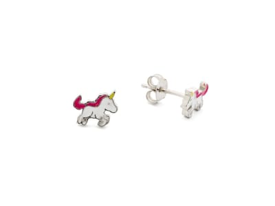 Lilly Oorknoppen Unicorn 2mm Zilver