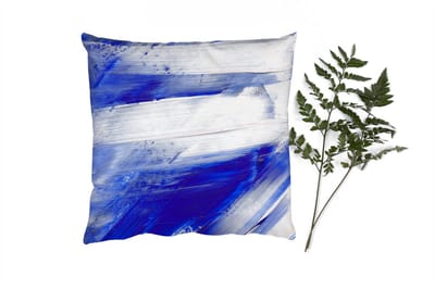 Sierkussens - Kussentjes Woonkamer - 40x40 cm - Verf - Design - Blauw