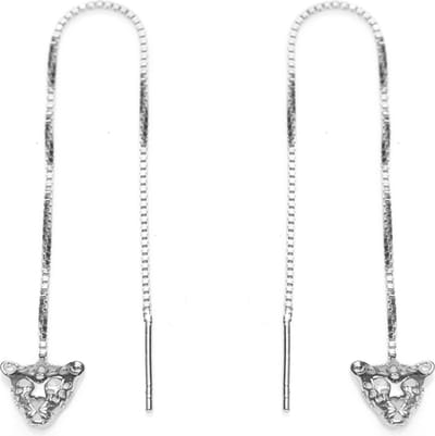 Karma 925 Sterling Zilveren Pull Through Leopard Oorbellen M2132