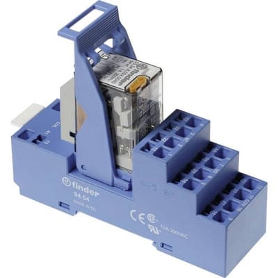Finder 58.54.9.012.0050 Relaismodule (modulair) Nominale spanning: 12 V/DC Schakelstroom (max.): 7 A 4x wisselcontact 1 stuk(s)