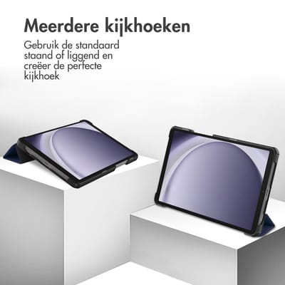 imoshion Tablet Hoes - Geschikt voor Samsung Galaxy Tab A11 / A9 8.7 inch - Trifold Bookcase - Donkerblauw