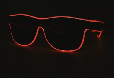 Loud and Clear® LED Bril - Lichtgevend - Festival Bril - Draadloos - Oplaadbaar - Oranje - Koningsdag - WK
