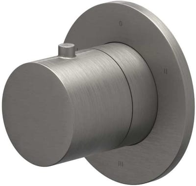 IVY Bond Afbouwdeel 3-Weg Stop-Omstel Symmetry met Rond Rozet - Geborsteld Metal Black PVD