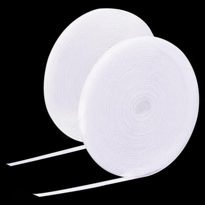 2 paar 10m x 6mm mini polyester haak en lus tape zonder lijm, ideaal voor naaien, knutselen en fasten