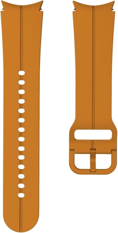 Siliconen bandje - geschikt voor Samsung Galaxy Watch 7 / Watch FE / Watch 6 / Watch 6 Classic / Watch 5 / Watch 5 Pro / Watch 4 / Watch 4 Classic - okergeel