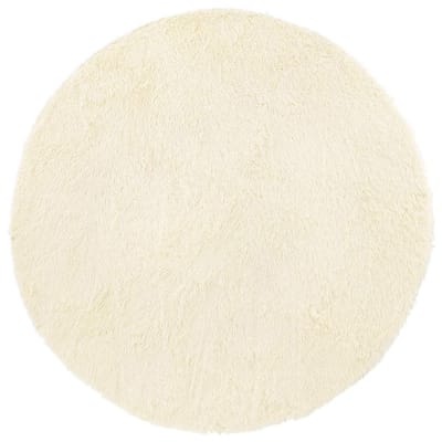 vidaXL - Hoogpolig - vloerkleed - NAVARRA - 100x100 - cm - polyester - crèmekleurig
