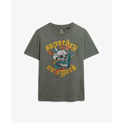 Superdry - Neo Trad Tattoo T-shirt met relaxte pasvorm - Dames - T-shirts