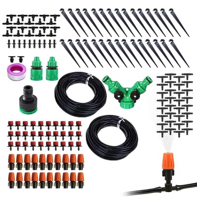Irrigatiesysteem Gazon - Tuin Watering - Planten Water Geven - 360 Graden Rotatie - 30 Meter - Zwart