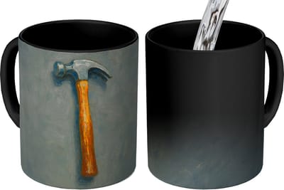 Magische Mok - Foto op Warmte Mokken - Koffiemok - Hamer - Schilderij - Gereedschap - Magic Mok - Beker - 350 ML - Theemok