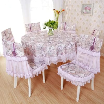 Watergewassen Tafelkleden Eenvoudig Rechthoekig Koffie Thee Tafelkleed Landelijk Kant Eettafels Doek Stoelhoes 1 stuks Huisdecoratie 100x100cm white