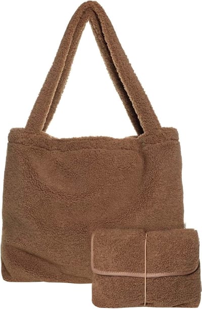 MOZZ BAGS - Set - Teddy Mom Bag + Luieretui - Brown