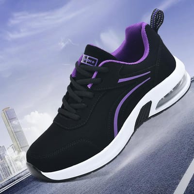 Herfst en Winter Vrije Tijd Damesschoenen Mode Zwart Leer Kussen Binnenzool Sneaker Platform Casual Platte Trendy Schoenen 41