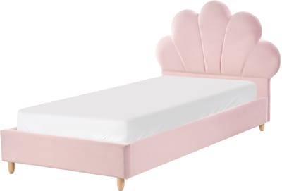 NEULISE - Eenpersoonsbed - Roze - 90 x 200 cm - Fluweel